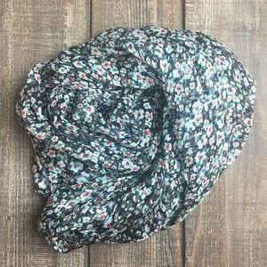 Floral chiffon silk scarf shawl wrap hijab NWT